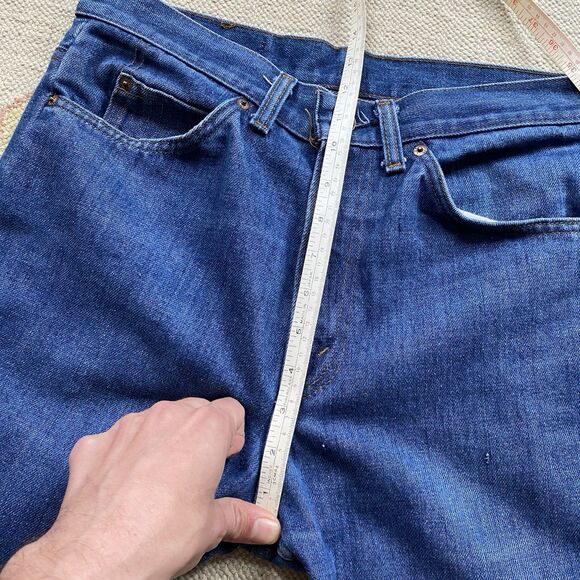 Vintage 70s Levi’s 517 0917 32x29 Blue Jeans Bootcut Flare 1978 Talon Orange Tab - Picture 12 of 13